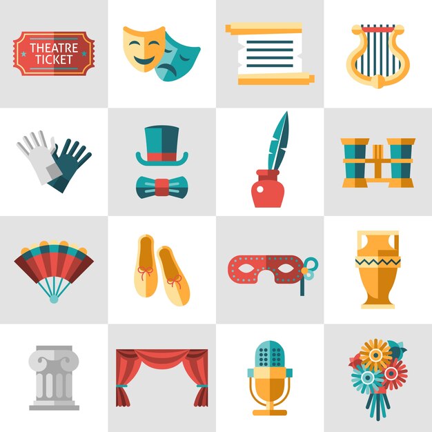Icono del teatro plano