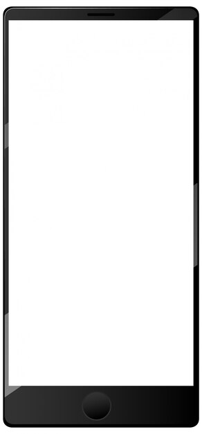 Icono de teléfono inteligente en blanco aislado sobre fondo blanco