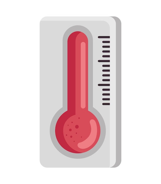 icono de termómetro médico en fondo blanco