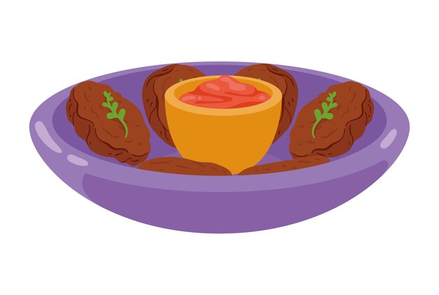 Icono tradicional de comida musulmana karochi.
