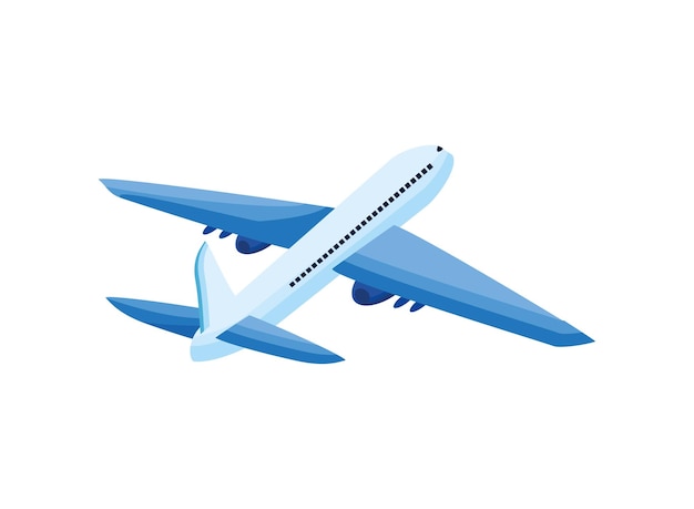 Icono de transporte de vuelo del avión aislado