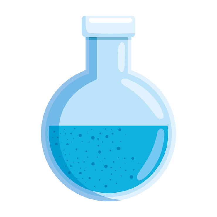 Vector gratuito el icono del vaso de laboratorio de investigación científica está aislado