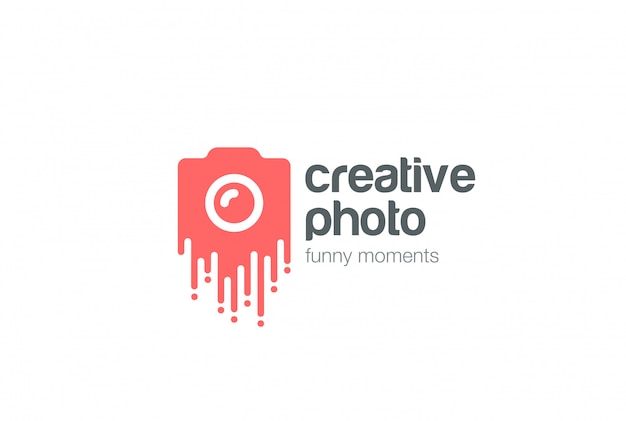 Icono de vector de creative photo logo.