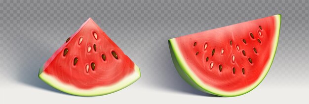Icono de vector de rebanada de sandía roja de verano aislado