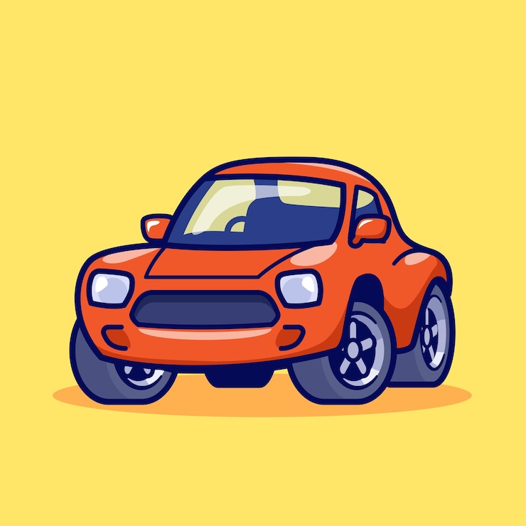 Vector gratuito icono vectorial de dibujos animados deportivos ilustración transporte icono de objeto vector plano aislado
