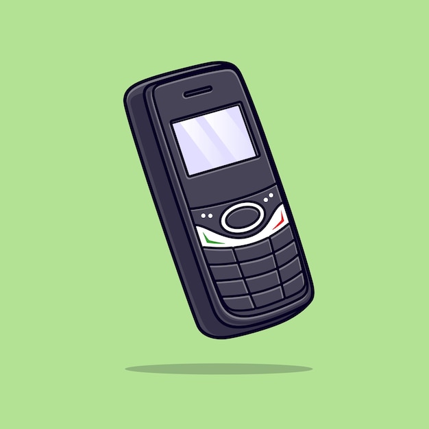 Icono vectorial de dibujos animados para teléfonos de mano Tecnología de ilustración Icono de objeto Vector plano aislado