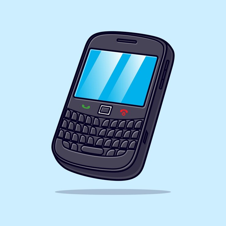 Vector gratuito icono vectorial de dibujos animados para teléfonos de mano tecnología de ilustración icono de objeto vector plano aislado