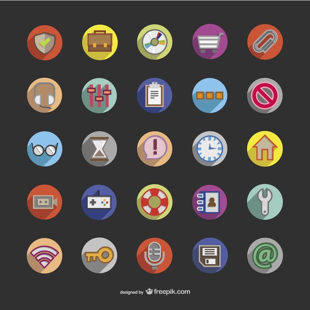 Iconos 3D redondos