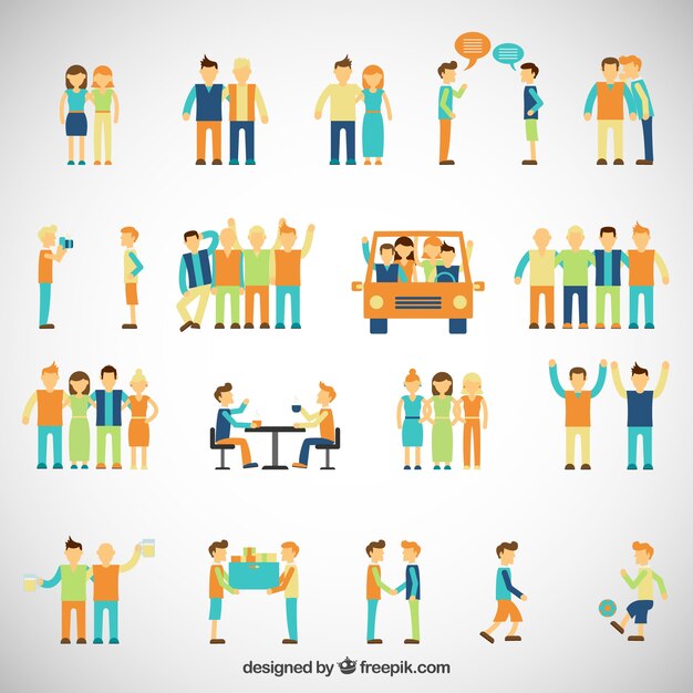 Iconos de amigos