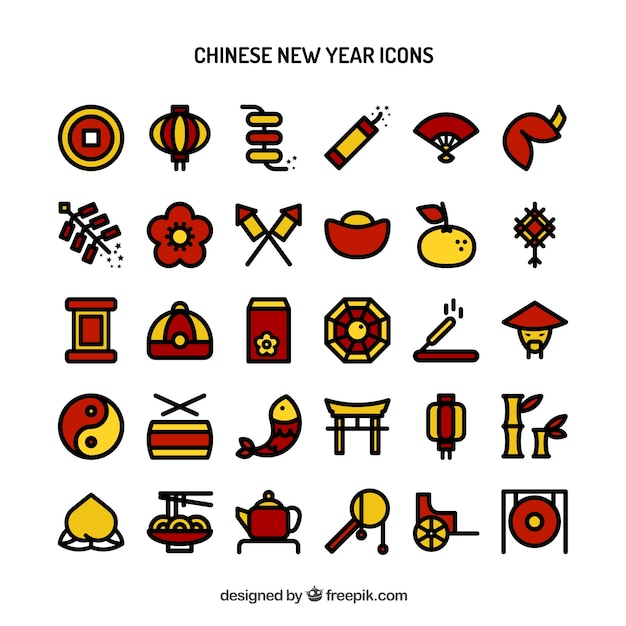 Iconos de año nuevo chino