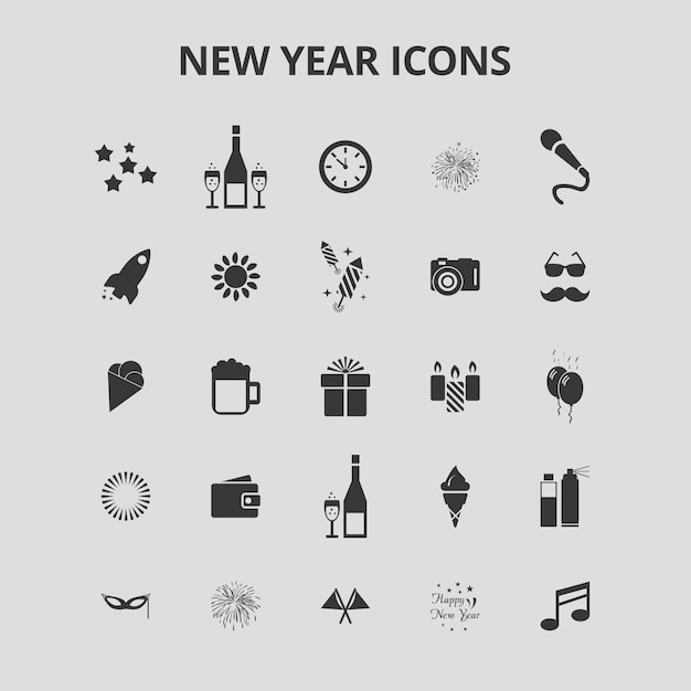 Iconos de año nuevo