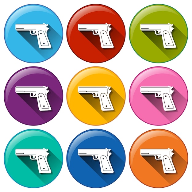 Vector gratuito iconos de armas