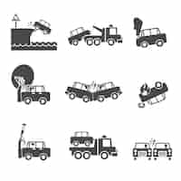 Vector gratuito iconos de averías de coches