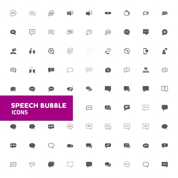 Vector gratuito iconos de burbujas de conversación