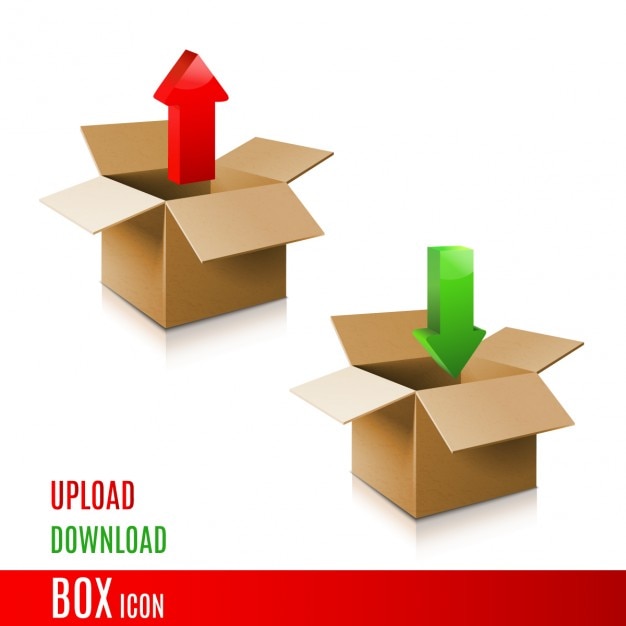 Iconos de caja de cartón