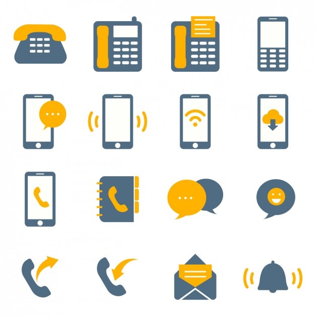 Vector gratuito iconos coloridos de conectividad