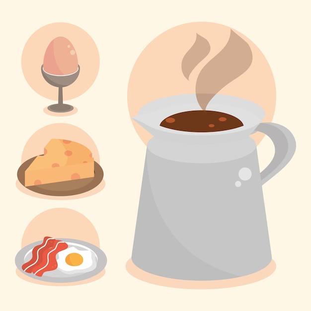 Iconos de comida de desayuno