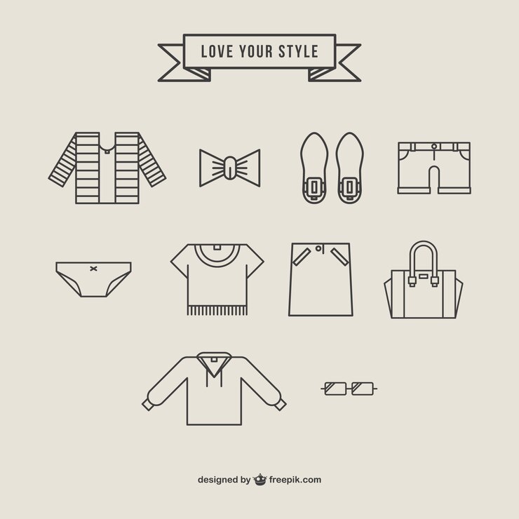 Vector gratuito iconos de confección