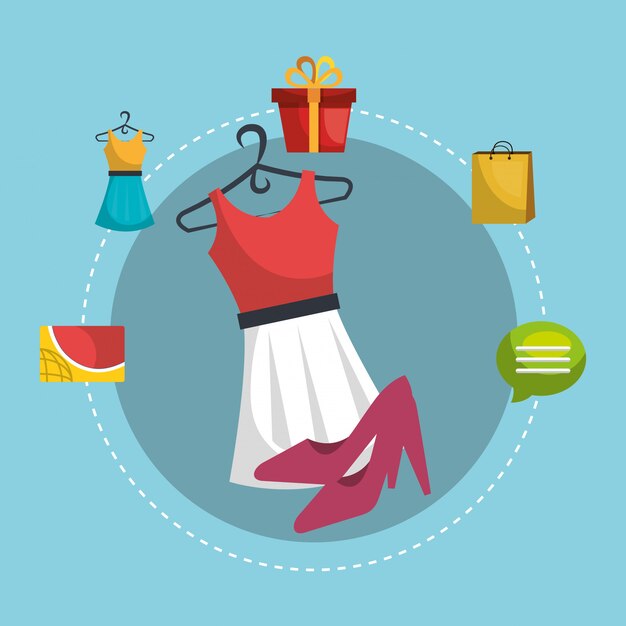 iconos de conjunto de marketing comercial