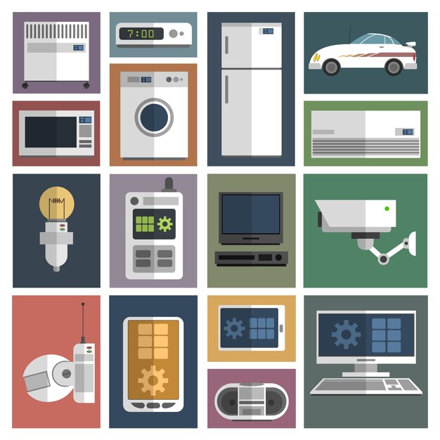 Iconos de cosas de Internet establecidos