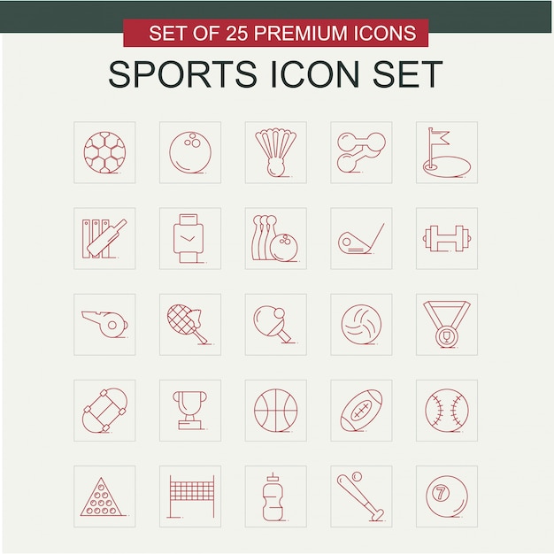 Los iconos de deportes establecen vector