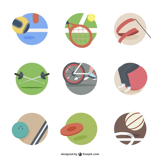 Vector gratuito iconos de deportes