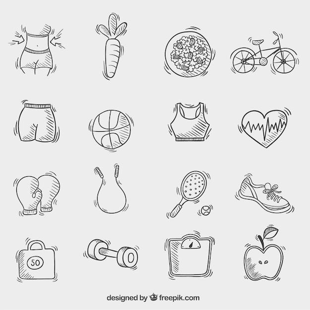 Vector gratuito iconos deportivos