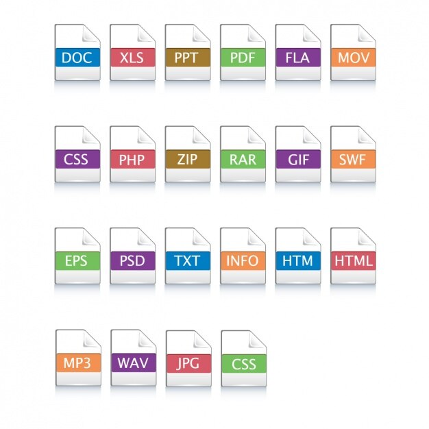 Iconos para diferentes archivos