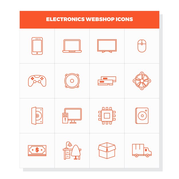 Iconos de dispositivos electrónicos