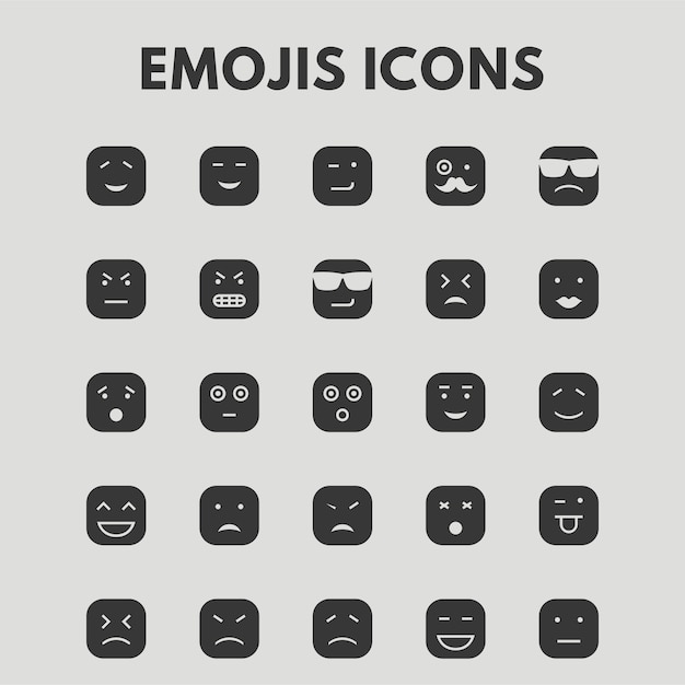 Vector gratuito iconos de emoji