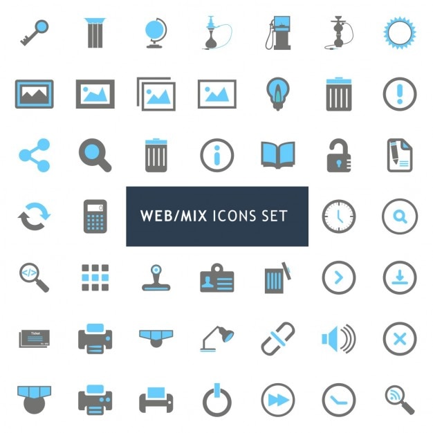 Vector gratuito iconos para espacios web