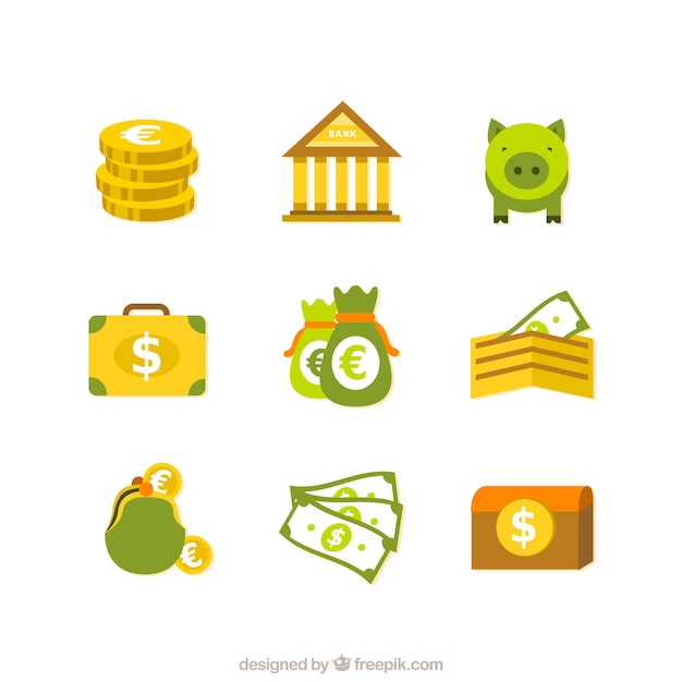 Vector gratuito iconos de las finanzas