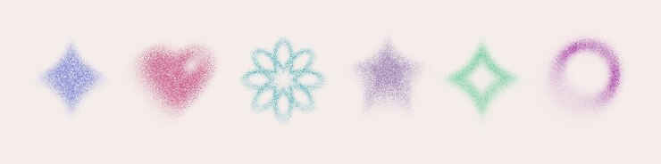 Vector gratuito iconos de formas coloridas de ruido