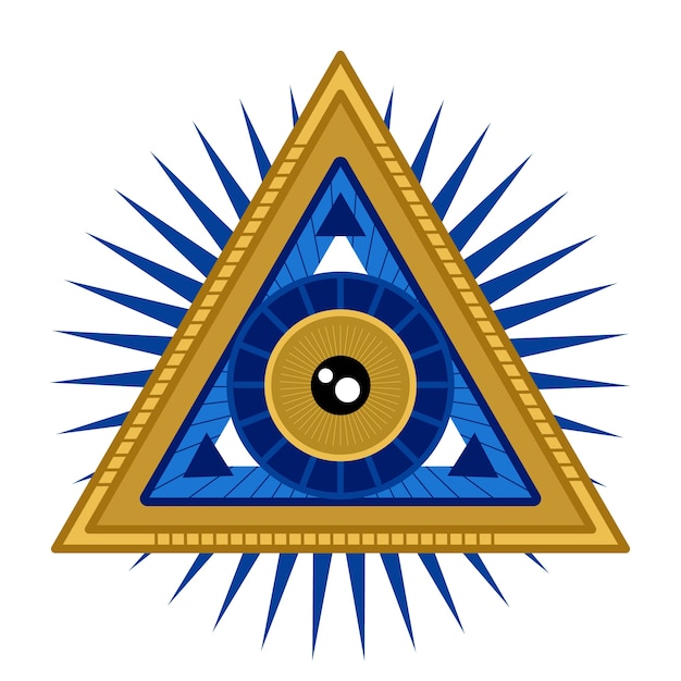 Vector gratuito iconos de illuminati de diseño plano