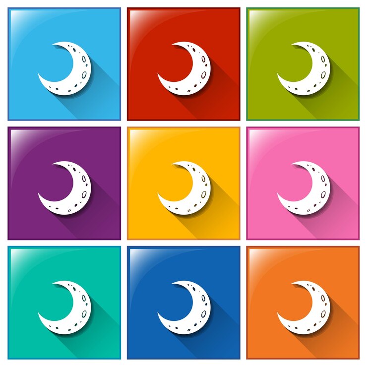 Vector gratuito iconos con lunas