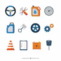 Vector gratuito iconos mecánicos