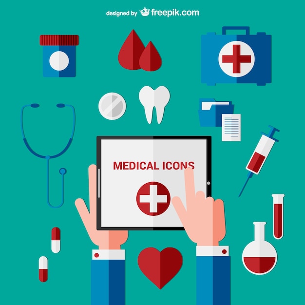 Vector gratuito iconos médicos