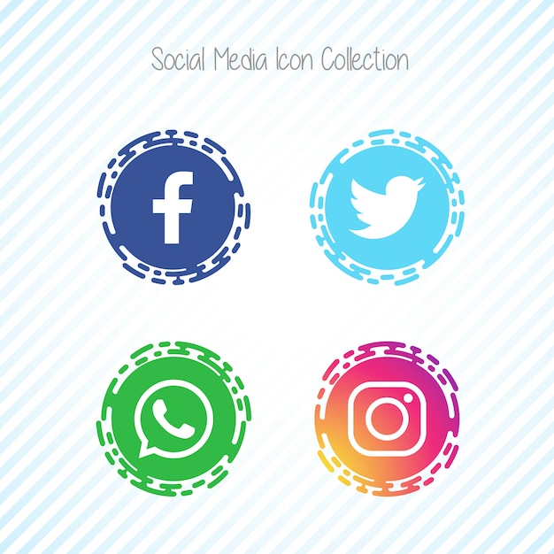 Iconos de medios sociales creativos Facebook