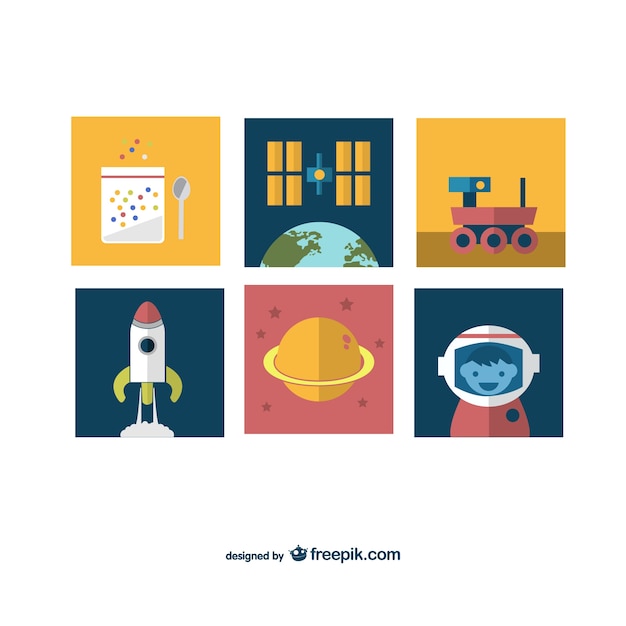 Iconos de misión espacial