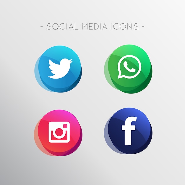 Iconos modernos de redes sociales