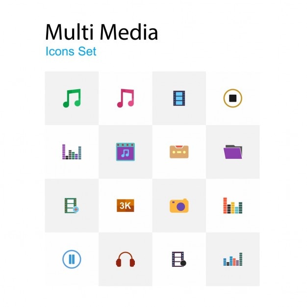 Iconos multimedia