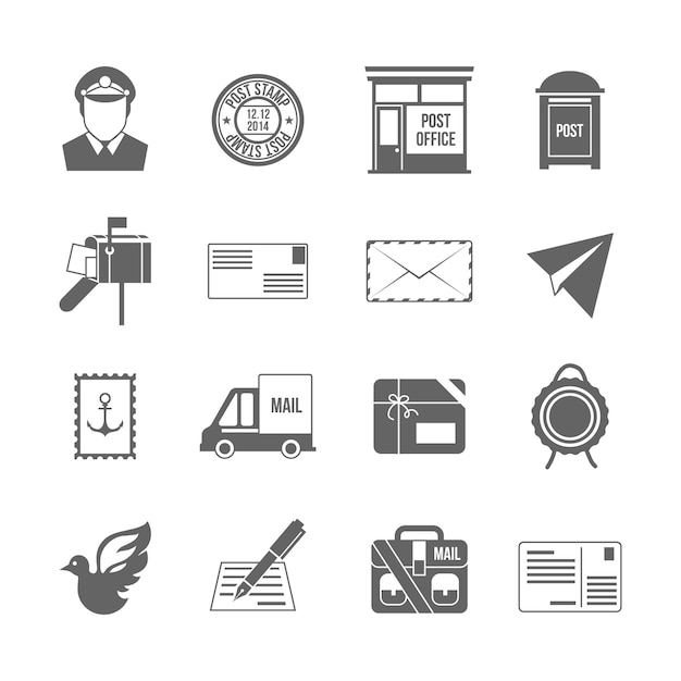 Iconos de oficina postal