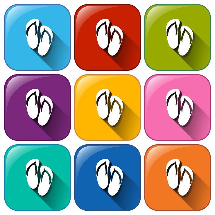 Vector gratuito iconos con pares de zapatillas