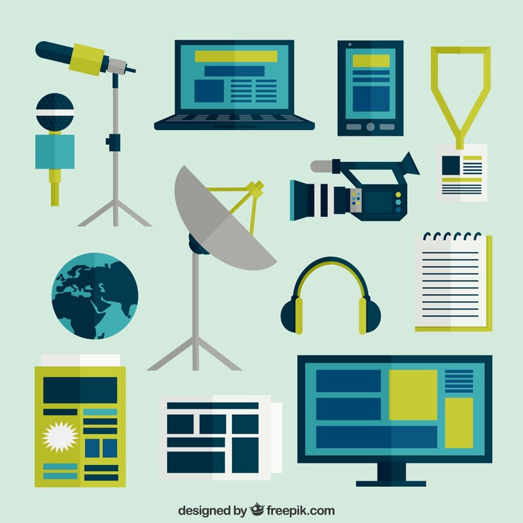 Vector gratuito iconos periodismo