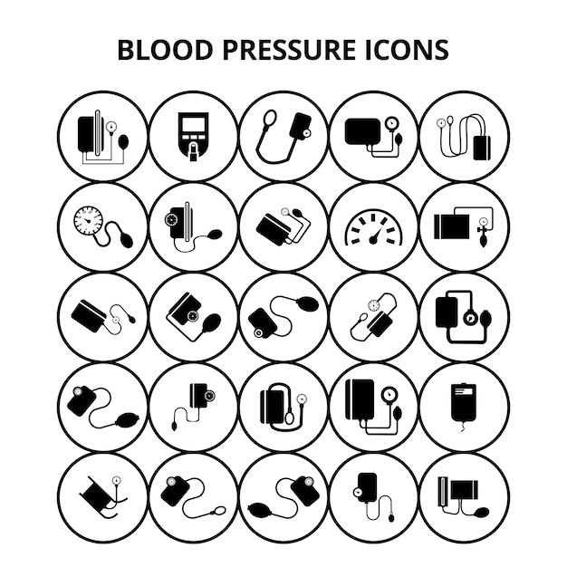 Iconos de presión de sangre