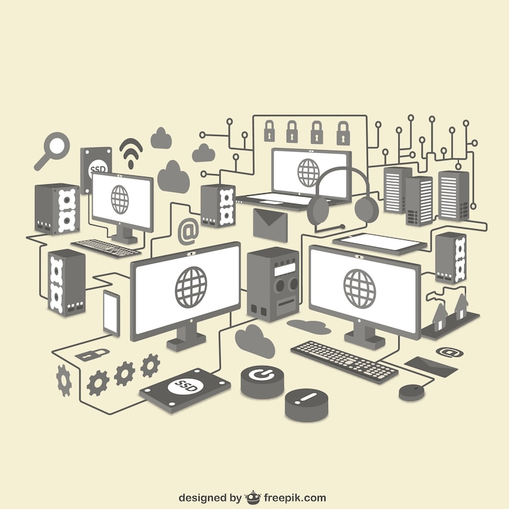 Vector gratuito iconos de red