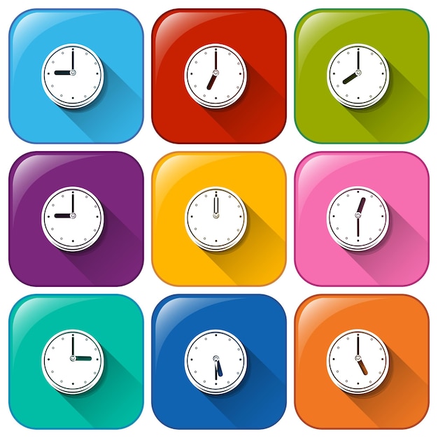 Vector gratuito iconos de reloj