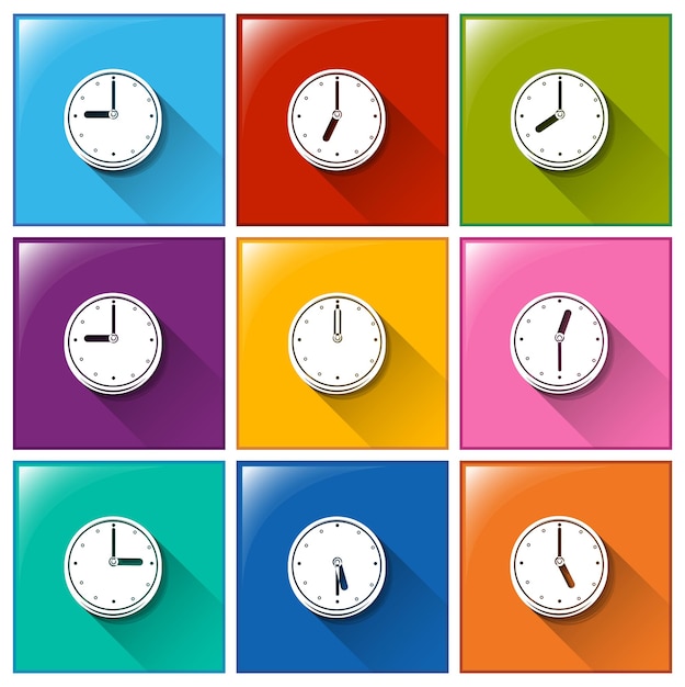 Vector gratuito iconos de reloj