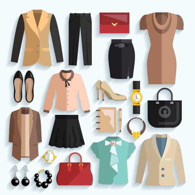Iconos de ropa empresaria