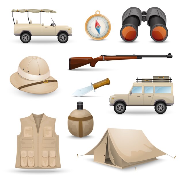 Iconos de Safari para la caza